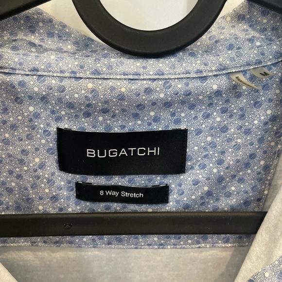 Bugatchi Blue Polo Shirt Casual Business Style - Picture 2 of 5